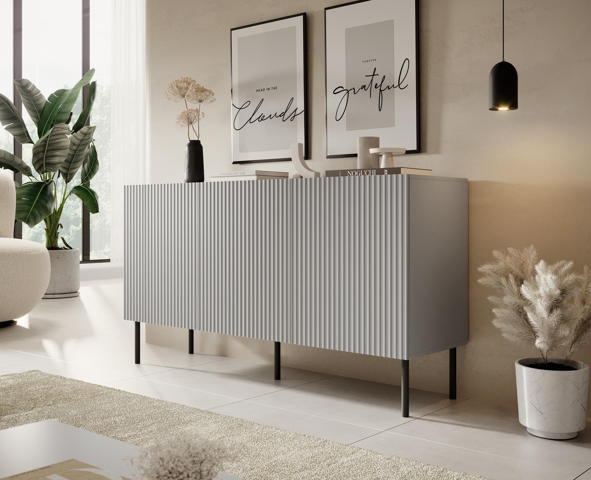 Sideboard mit 3 türen Asensio Grau (3)