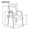 Bürostuhl mit Stoff Bergen Schwarz (3)