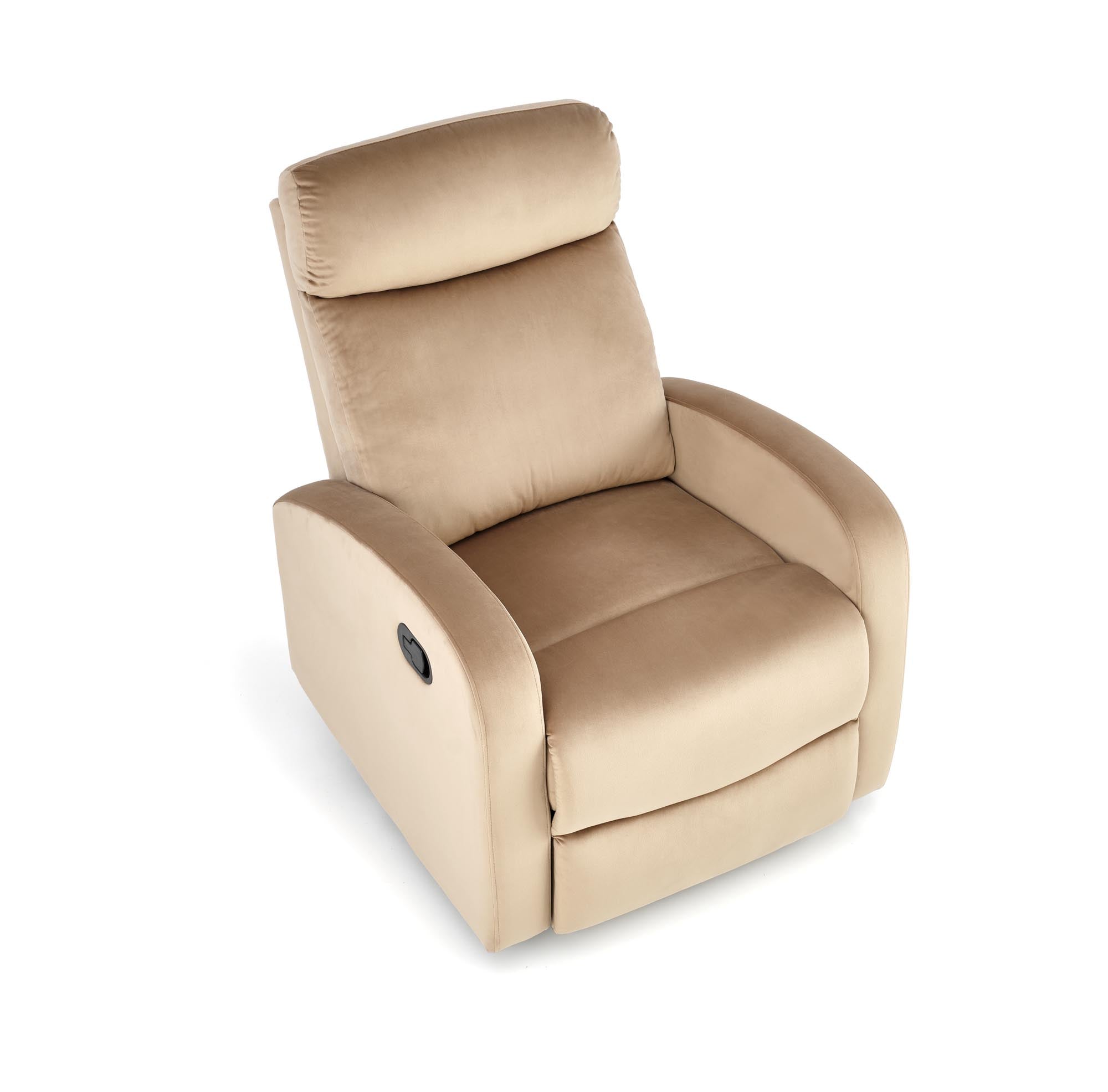 Relaxsessel mit Samtstoff Wonder Beige (5)