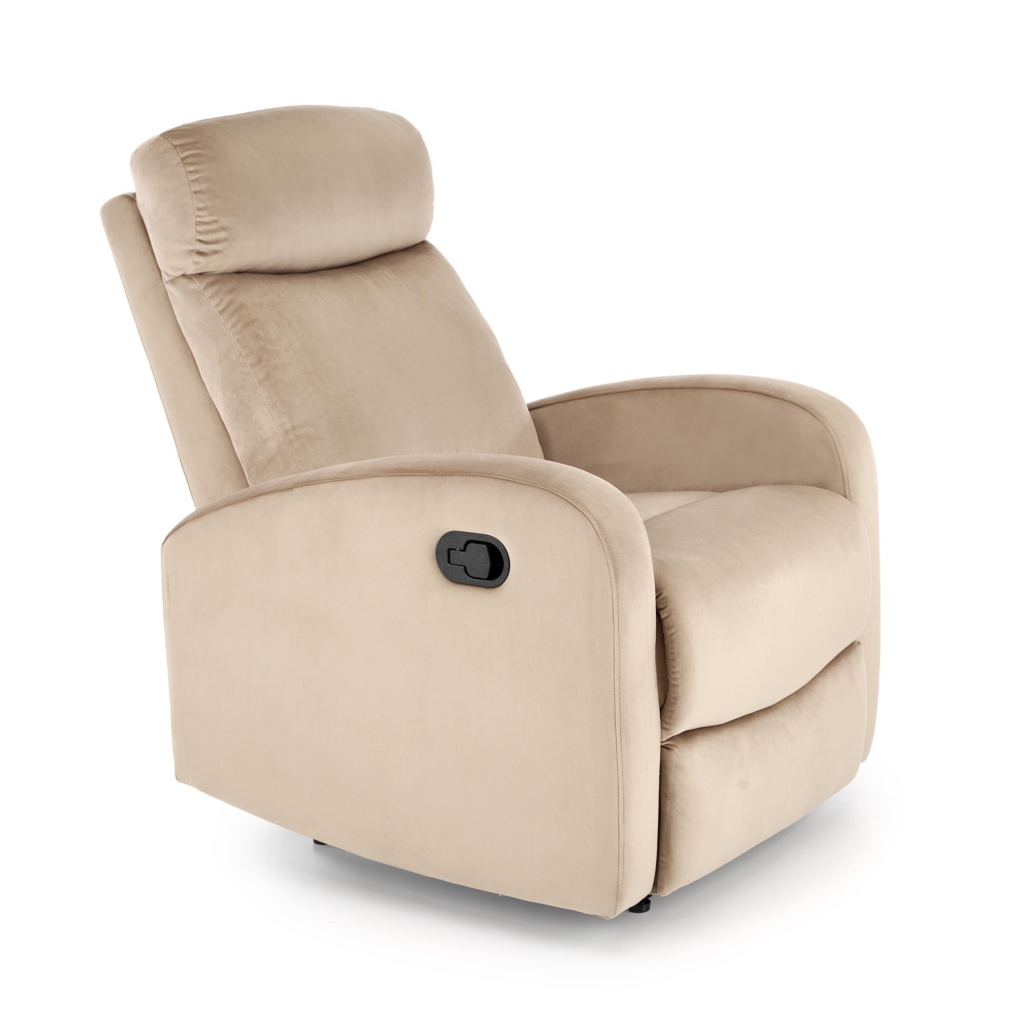 Relaxsessel mit Samtstoff Wonder Beige