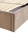 Polsterbett mit Stauraum, aus Samtstoff, Palazzo Beige (3)