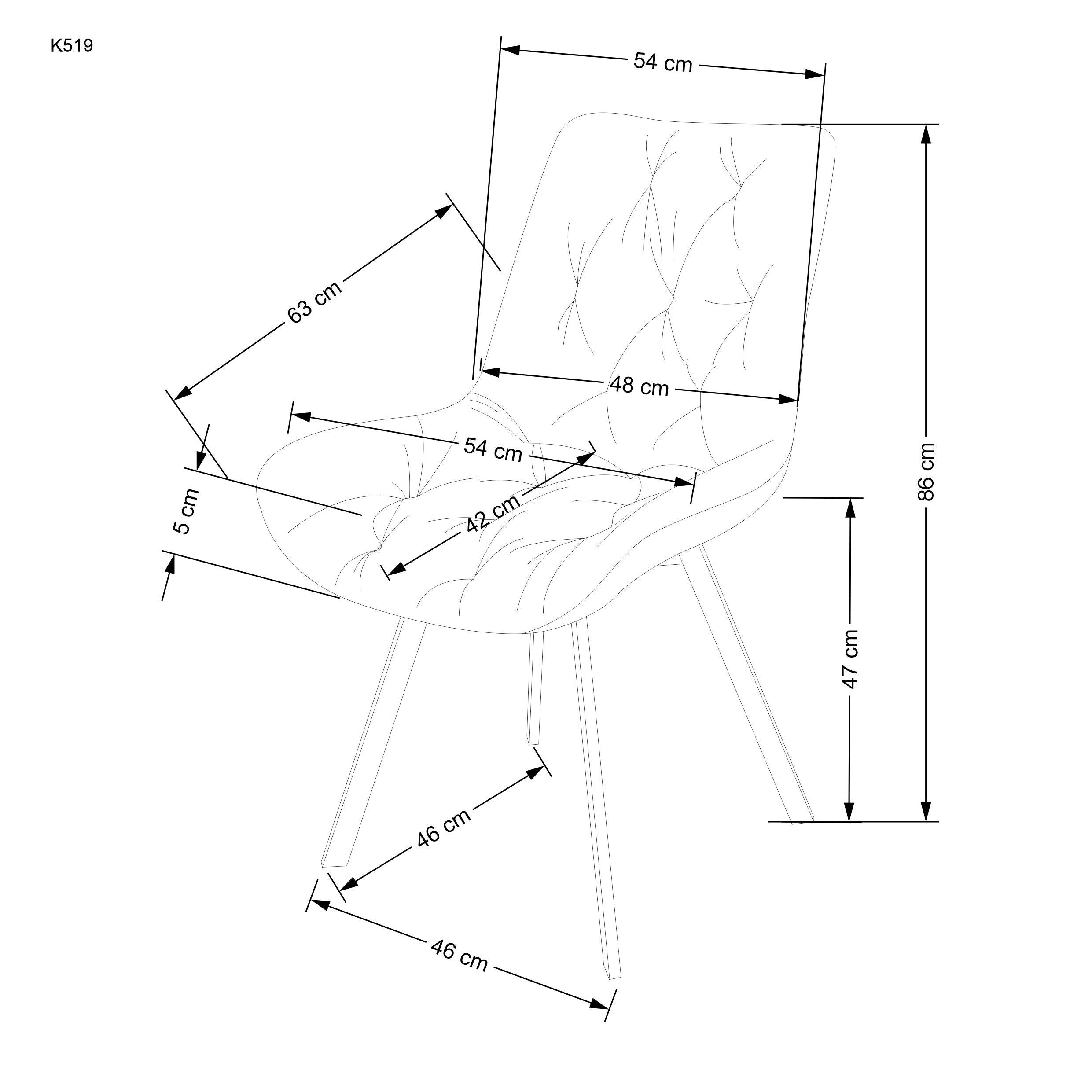 Drehbare Esszimmerstuhlaus mit Samtstoff K519 Grün (2)