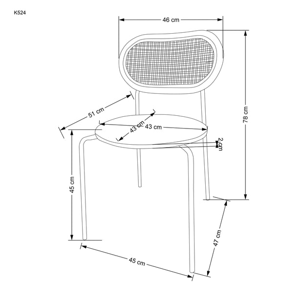 Esszimmerstuhl mit Ökoleder K524 Grau (2)