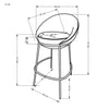 Barstuhl mit Stoff H118 Grau (5)