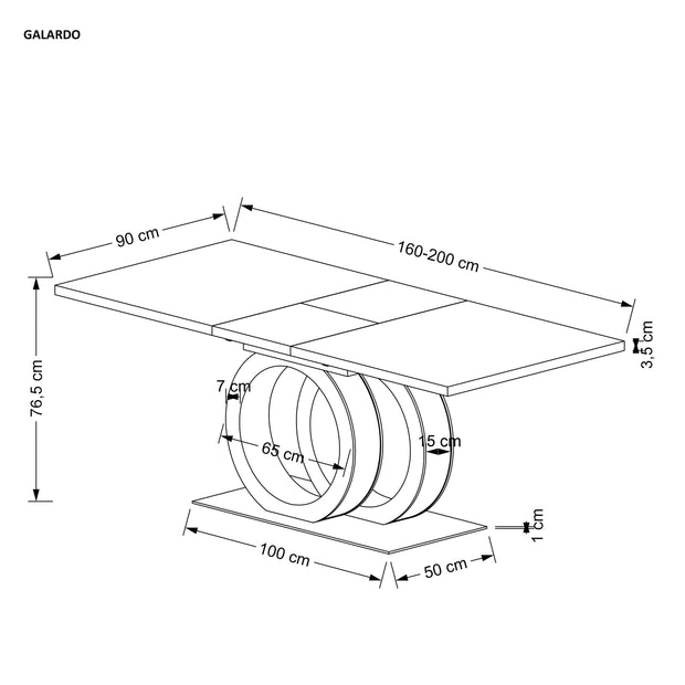 Esstisch Ausziehbarer Galardo Weiß (7)