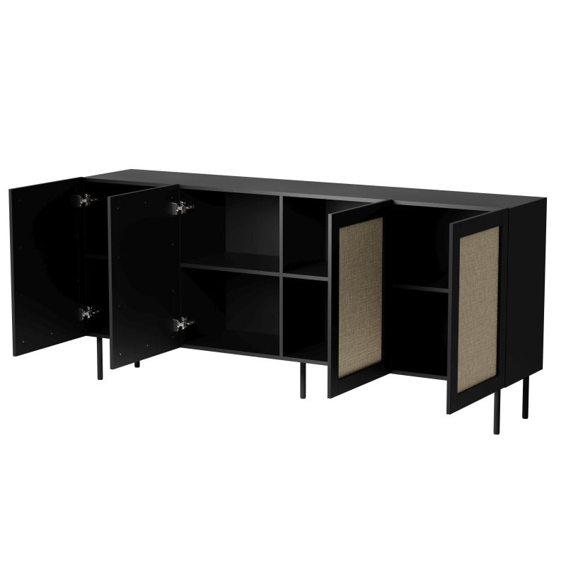 Sideboard mit 4 türen Juta Schwarz (3)