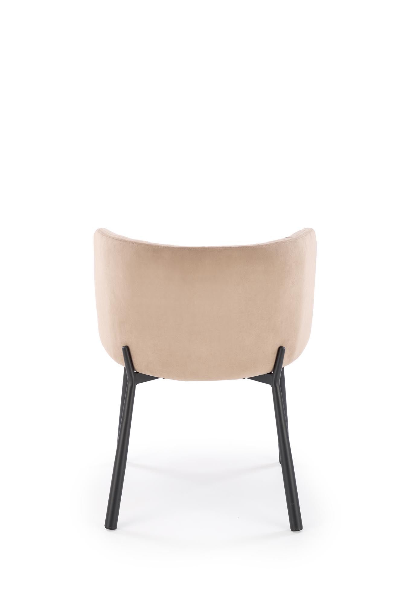 Esszimmerstuhl mit Samtstoff K531 Beige (1)