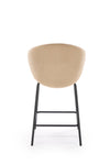 Barstuhl mit Samtstoff H121 Beige (1)