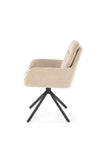 Drehbare Esszimmerstuhlaus mit Stoff K536 Beige (5)