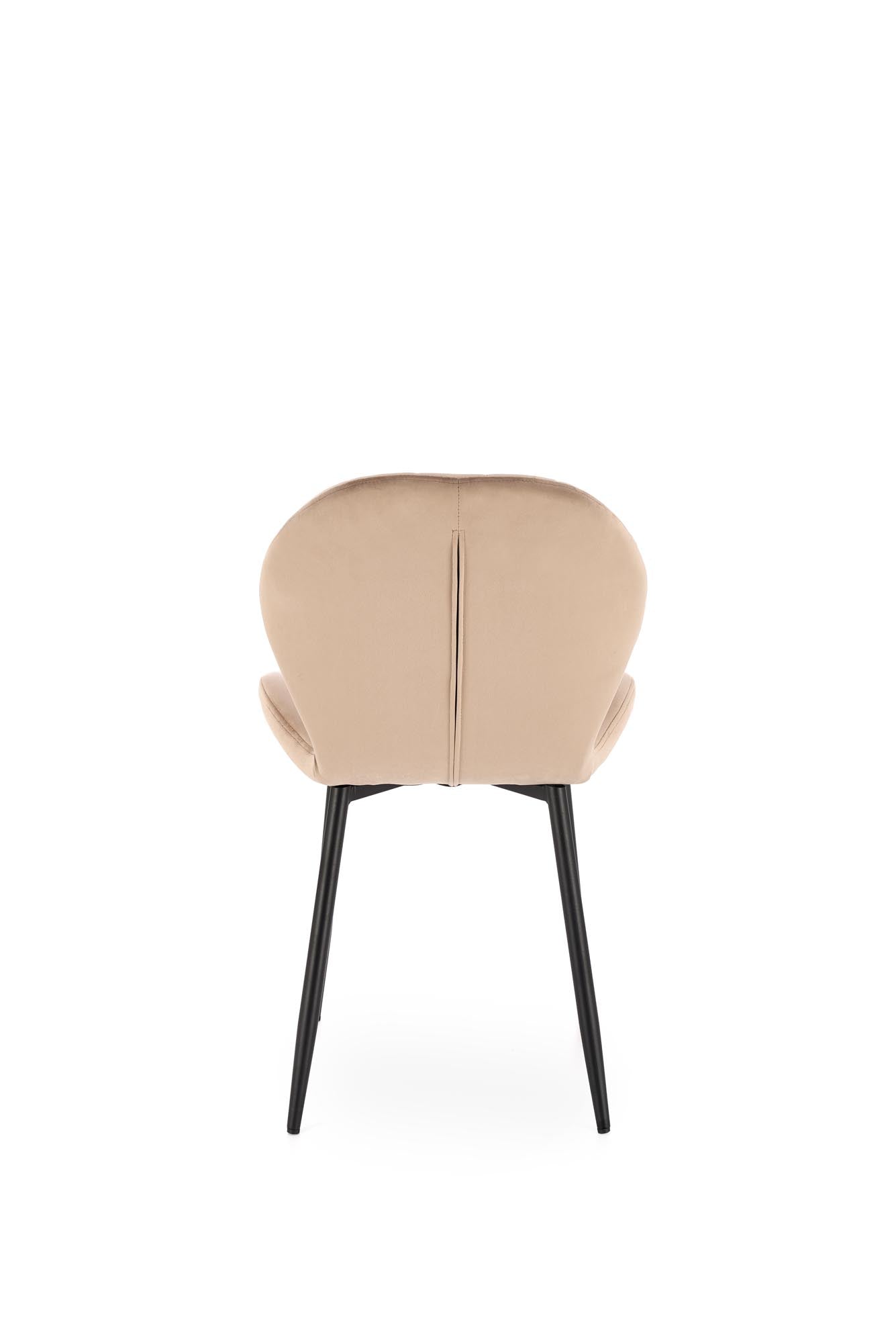 Esszimmerstuhl mit Samtstoff K538 Beige (1)