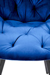 Drehbare Esszimmerstuhlaus mit Samtstoff K519 Blau (1)