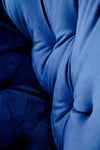 Drehbare Esszimmerstuhlaus mit Samtstoff K519 Blau (3)