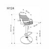 Barstuhl mit Samtstoff H124 Schwarz (2)