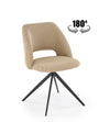 Drehbare Esszimmerstuhlaus mit Stoff K546 Beige