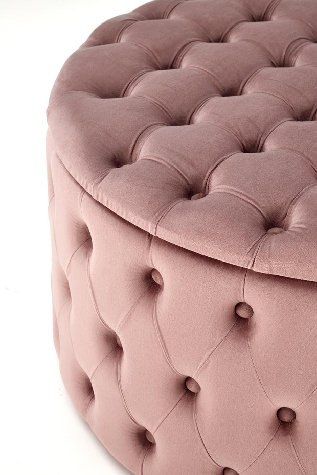 Pouf mit Staurum, aus Samtstoff Nunez Rosa (1)