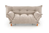 Schlafsofa 3-Sitzer, mit Stoff Pillow Beige (1)