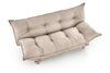 Schlafsofa 3-Sitzer, mit Stoff Pillow Beige (2)