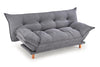 Schlafsofa 3-Sitzer, mit Stoff Pillow Grau