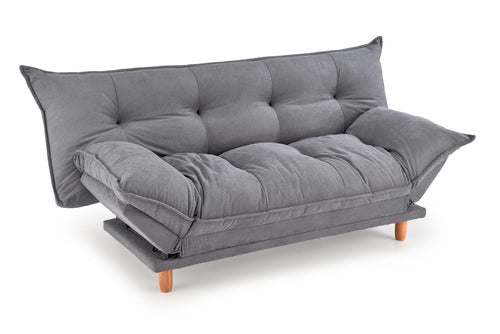 Schlafsofa 3-Sitzer, mit Stoff Pillow Grau