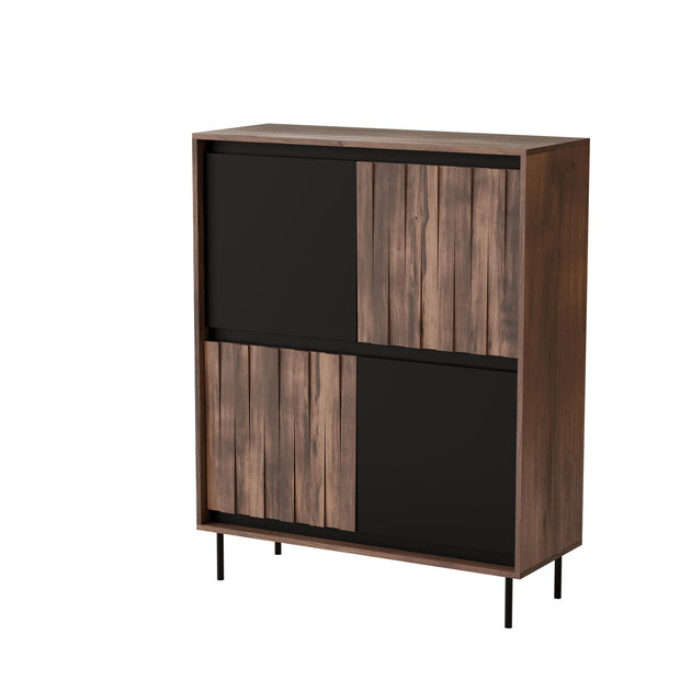 Highboard mit 4 türen Swing Nussbaum