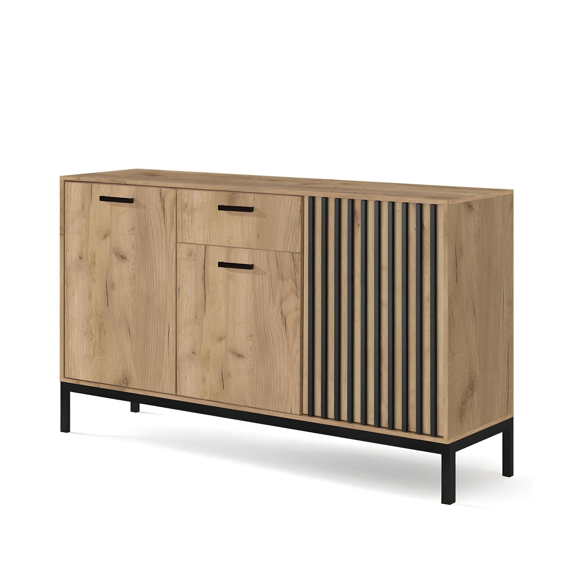 Sideboard mit 1 schublade und 3 türen Lamino Eiche