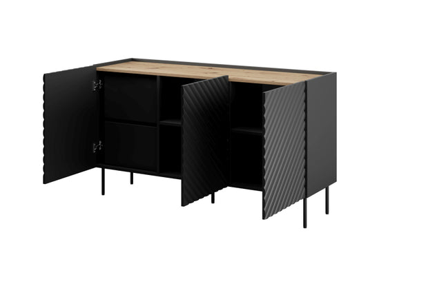 Sideboard mit 3 türen Onda Schwarz (2)