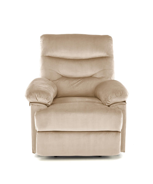 Relaxsessel mit Samtstoff Drager Beige (1)