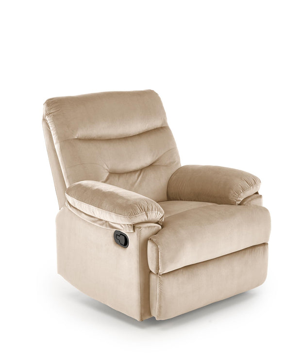 Relaxsessel mit Samtstoff Drager Beige