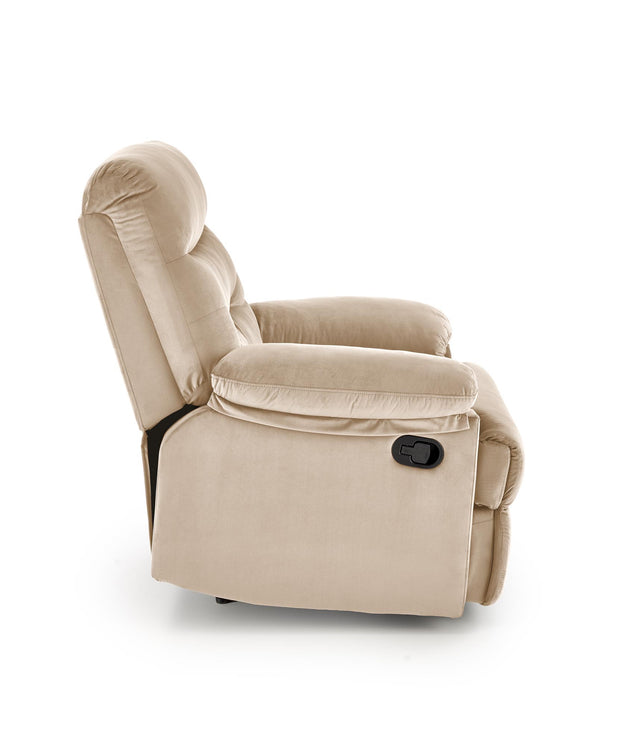 Relaxsessel mit Samtstoff Drager Beige (5)