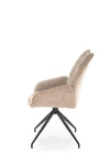 Drehbare Esszimmerstuhlaus mit Stoff K553 Beige (3)