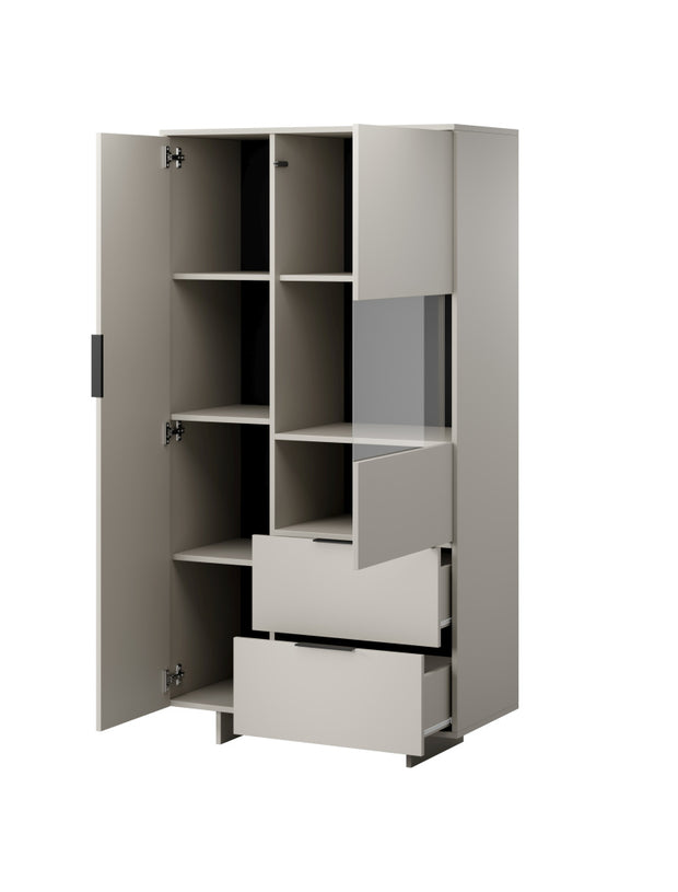 Highboard mit 2 schubladen und 2 türen Alma Beige (1)