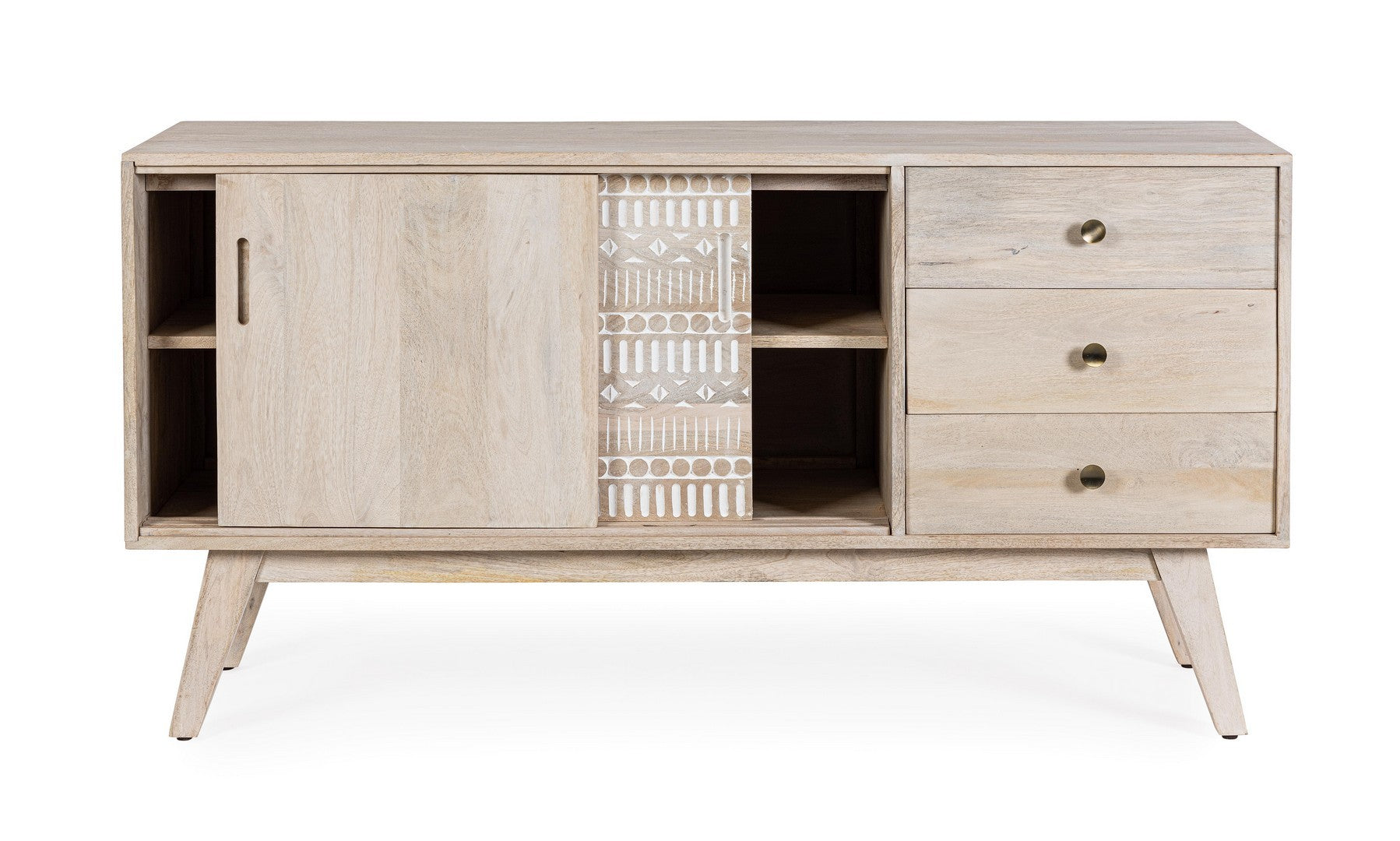 Sideboard mit 3 schubladen und 2 türen Indira Natürlich (8)