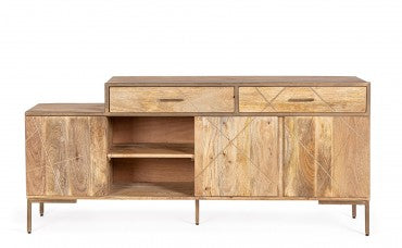 Sideboard mit 2 schubladen und 3 türen Jaidev Natürlich (10)