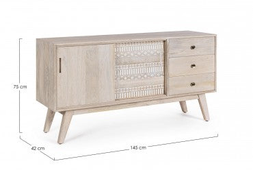 Sideboard mit 3 schubladen und 2 türen Indira Natürlich (10)