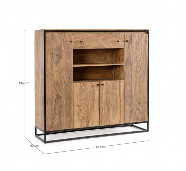 Highboard mit 1 schublade und 4 türen Nartan High Natürlich (8)