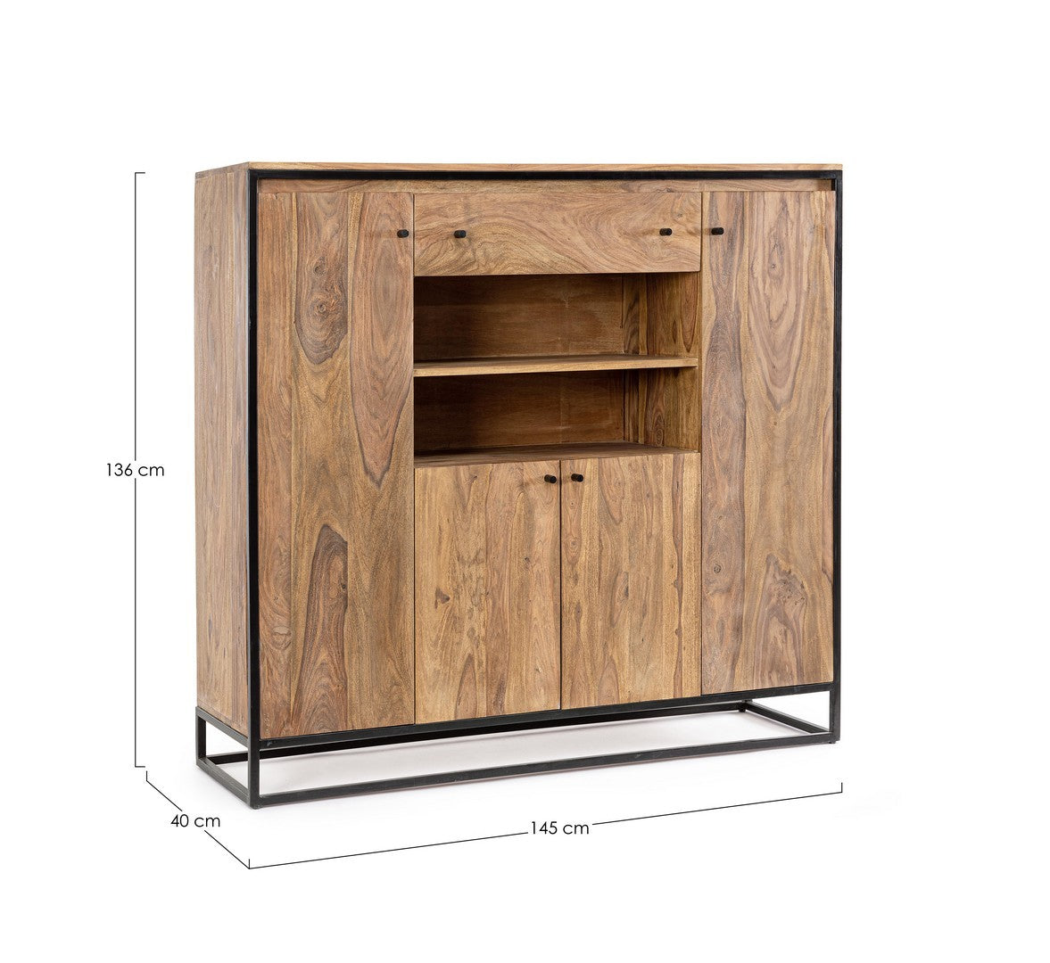 Highboard mit 1 schublade und 4 türen Nartan High Natürlich (1)