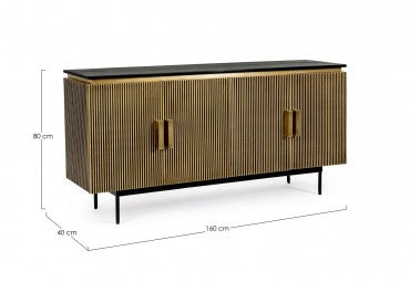 Sideboard mit 4 türen Virat Schwarz (11)