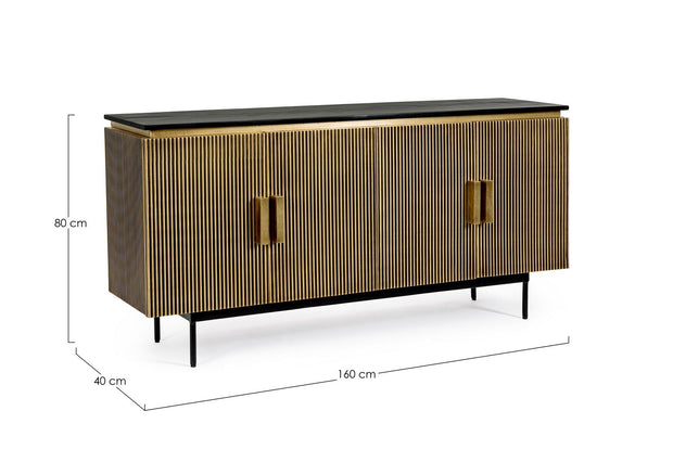 Sideboard mit 4 türen Virat Schwarz (1)