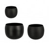 Blumentopf 3er-Set Keyra Bowl Schwarz (1)