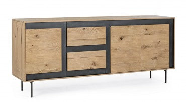 Sideboard mit 3 schubladen und 3 türen Stanwood Natürlich (10)