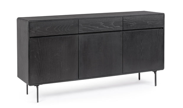 Sideboard mit 3 schubladen und 3 türen Widald Schwarz