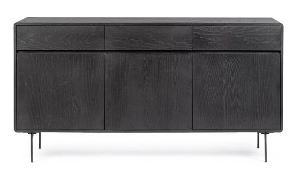 Sideboard mit 3 schubladen und 3 türen Widald Schwarz (2)