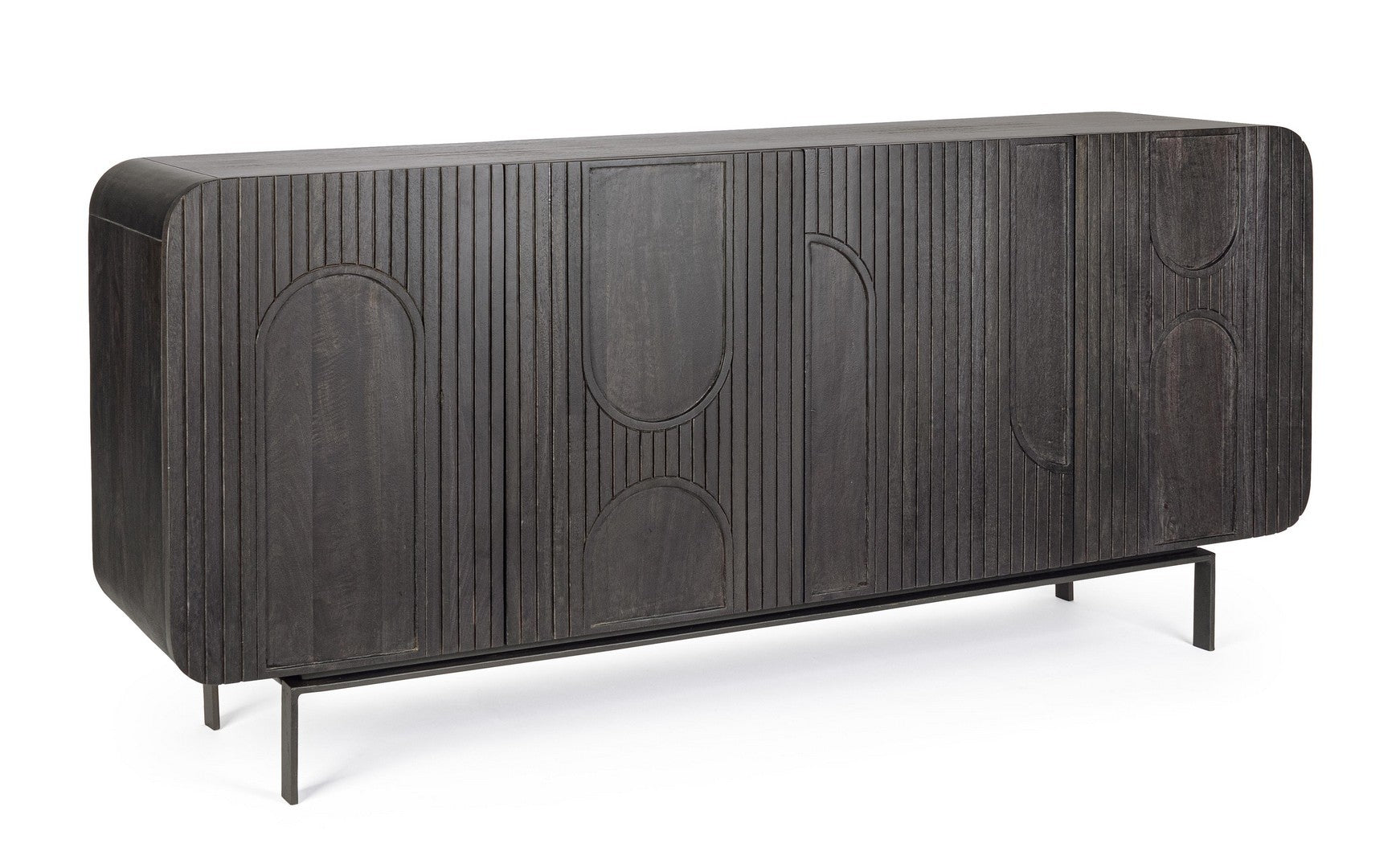 Sideboard mit 4 türen Orissa Schwarz