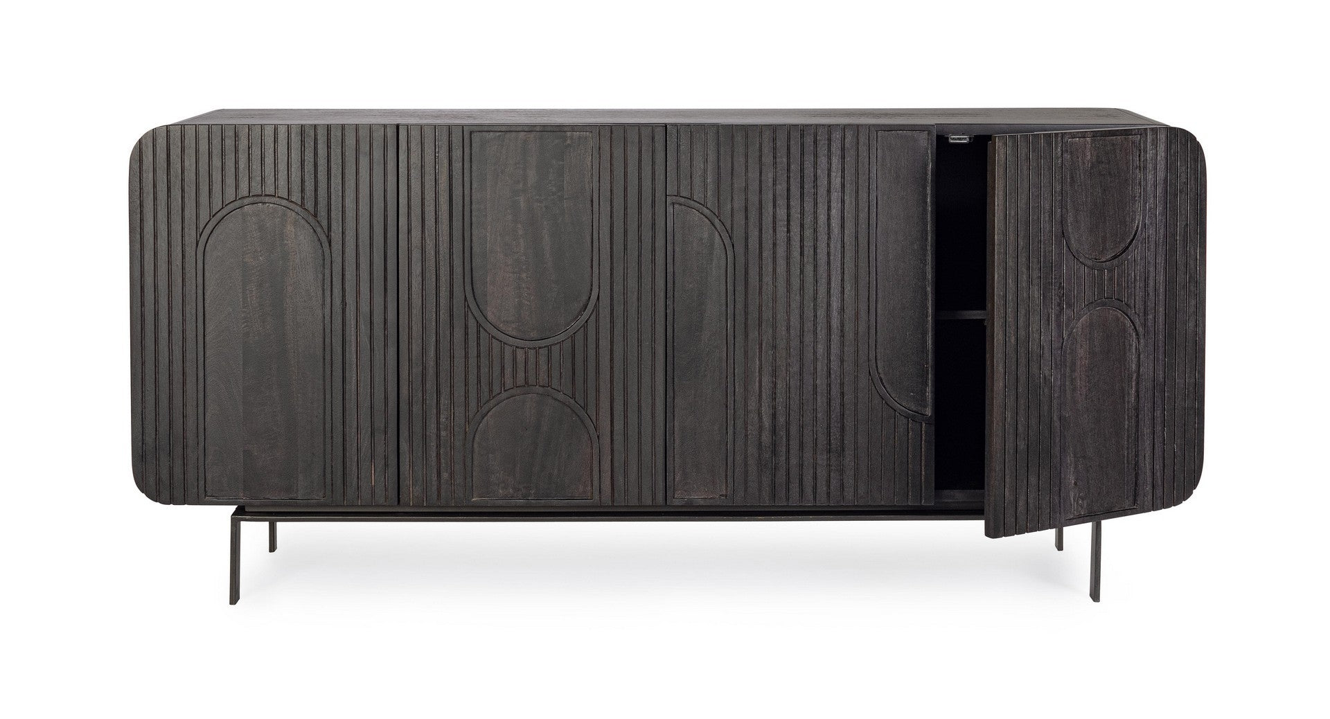 Sideboard mit 4 türen Orissa Schwarz (8)