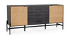 Sideboard mit 3 schubladen und 2 türen Allycia Schwarz