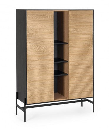 Highboard mit 2 türen Allycia Schwarz (9)