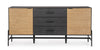 Sideboard mit 3 schubladen und 2 türen Allycia Schwarz (2)