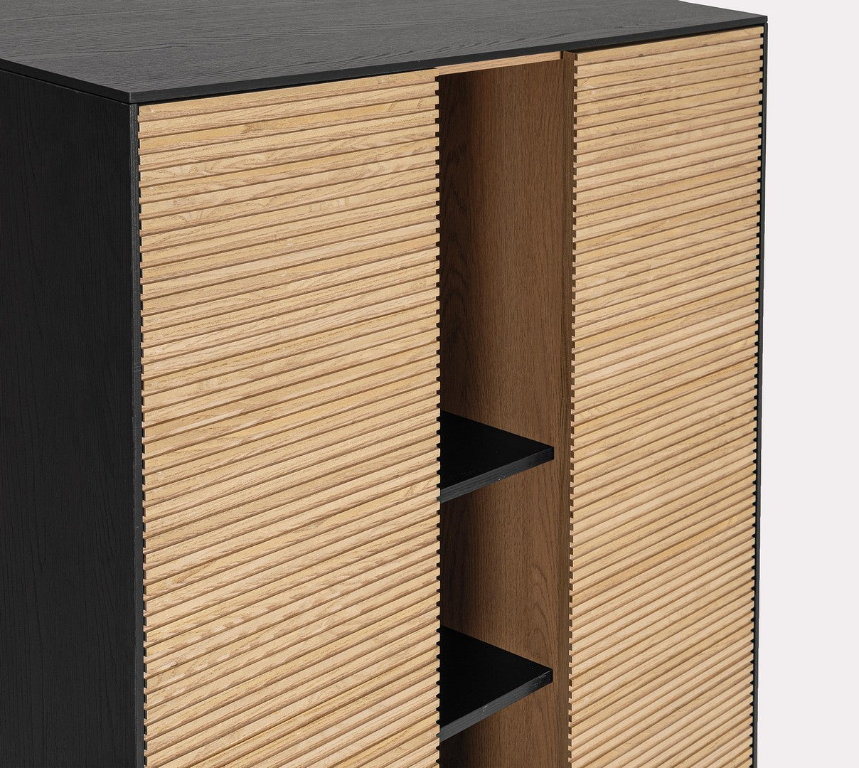 Highboard mit 2 türen Allycia Schwarz (5)