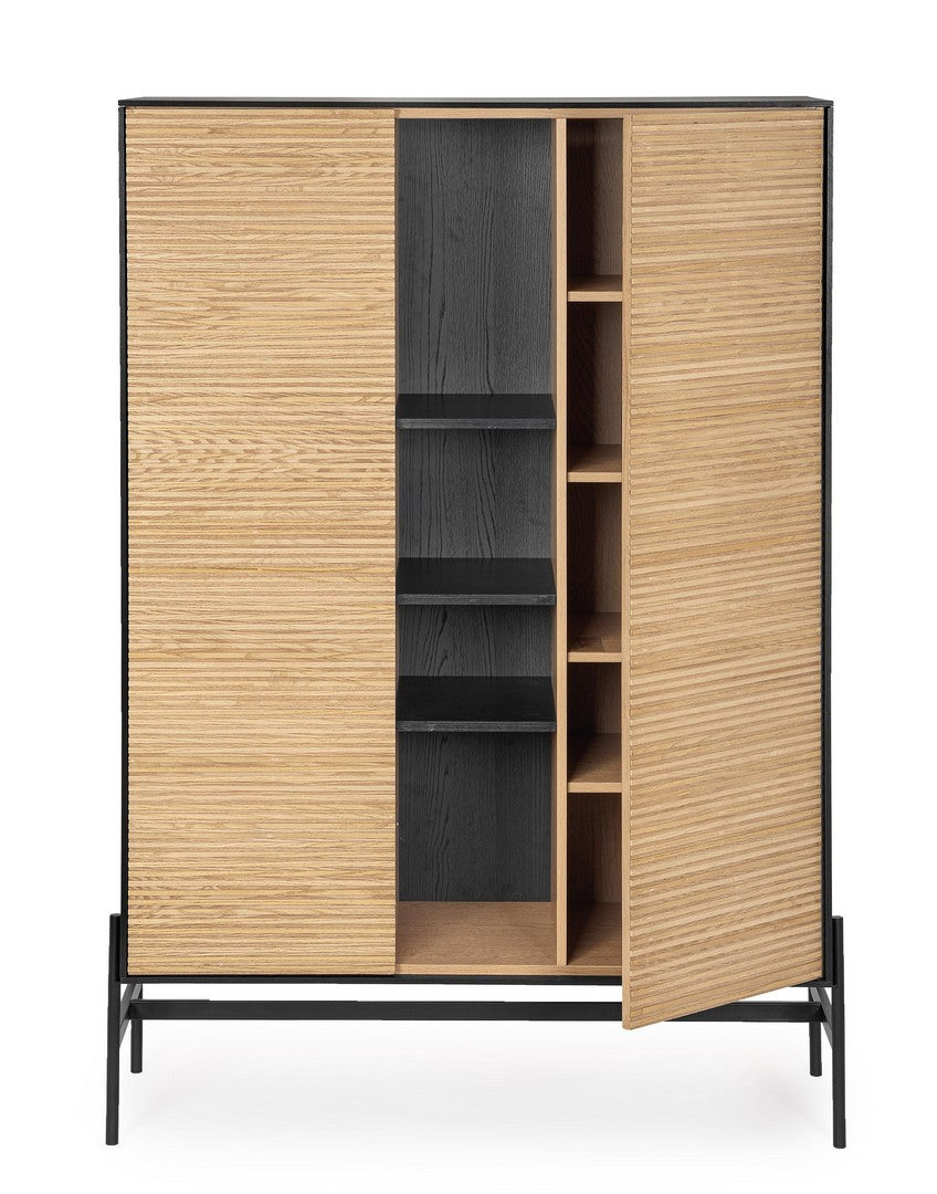 Highboard mit 2 türen Allycia Schwarz (8)