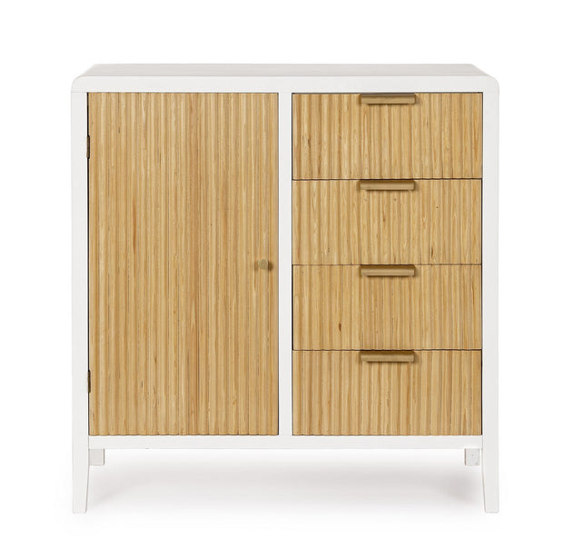 Sideboard mit 4 schubladen und 1 tür Charley Weiß (2)